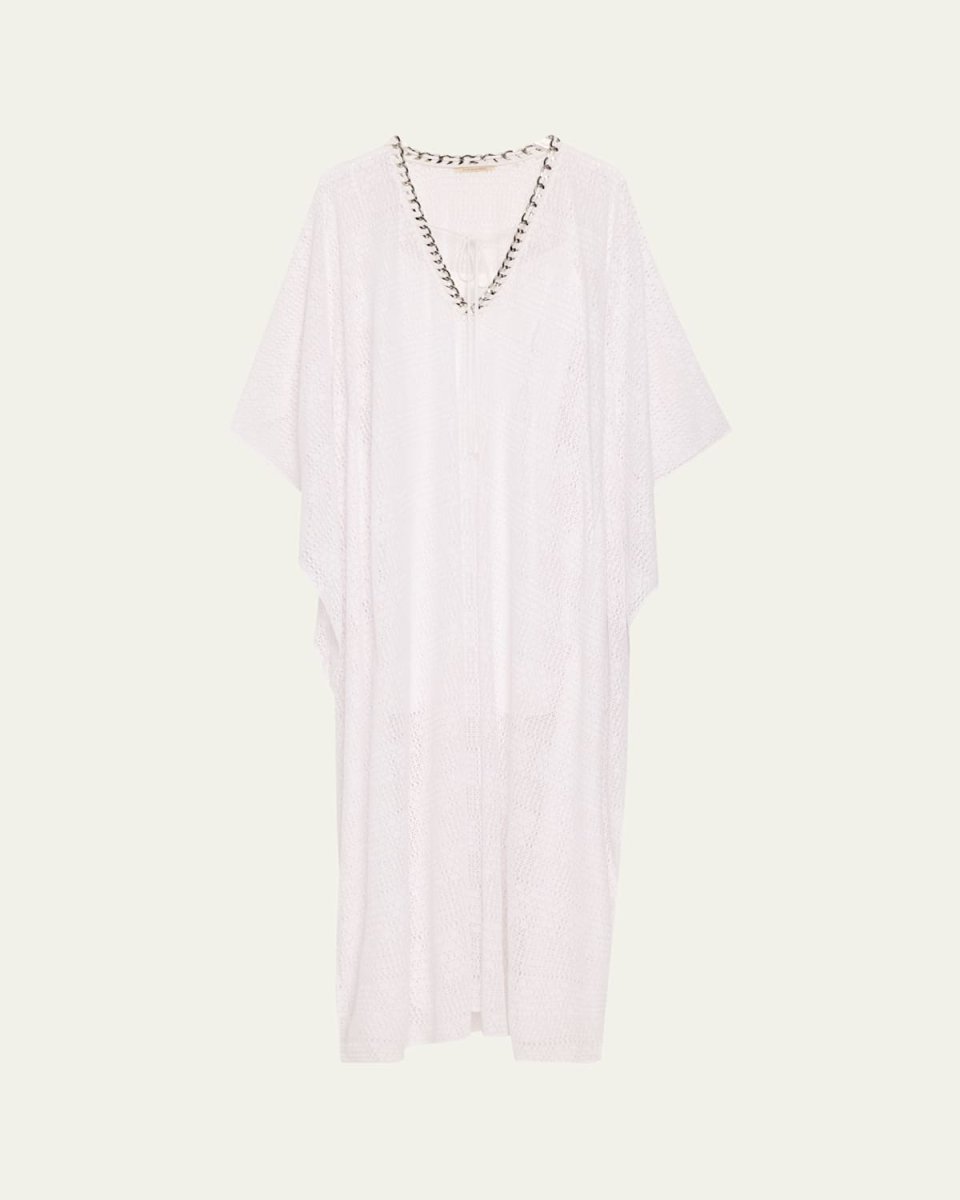 Ruth Chain-Trim Pointelle Maxi Dress